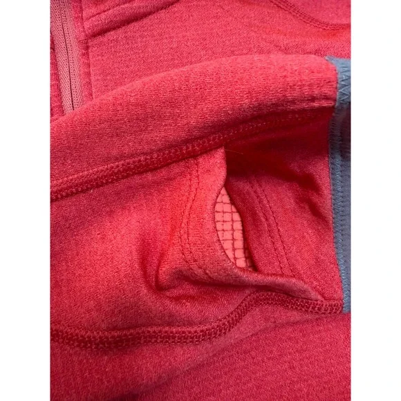 Merrell Select Wick Full Zip Hoodie Womens XL Coral Red Waffle Fleece Jacket - Picture 7 of 10